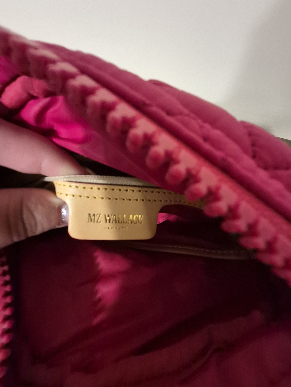 Like New MZ Wallace Quilted Crossbody Bag - Hot Pink - Picture 5 of 10